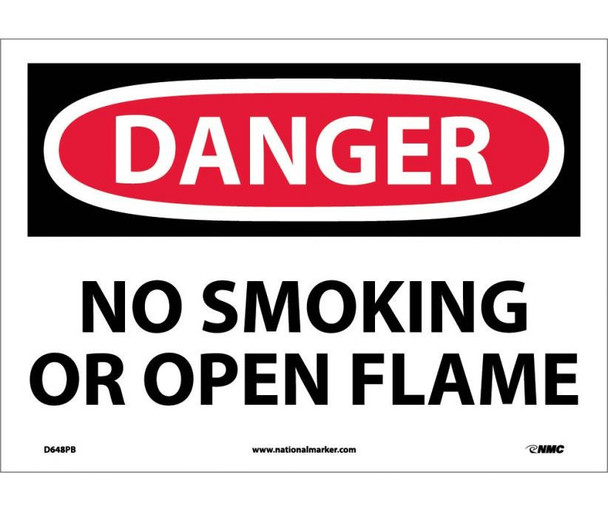 Danger: No Smoking Or Open Flame - 10X14 - PS Vinyl - D648PB