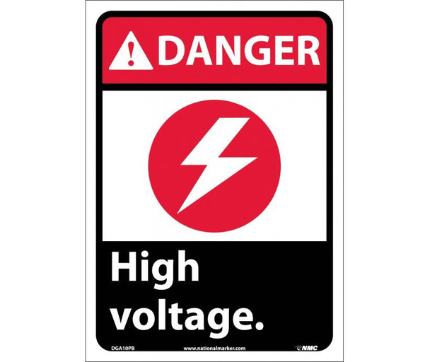 Danger: High Voltage (W/Graphic) - 14X10 - PS Vinyl - DGA10PB