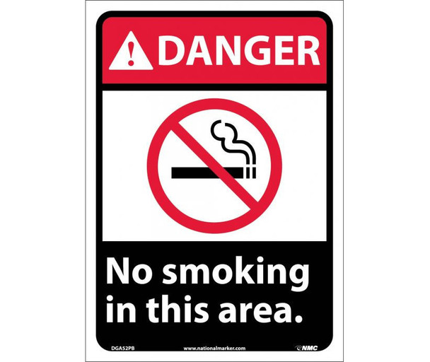 Danger: No Smoking In This Area - 14X10 - PS Vinyl - DGA52PB