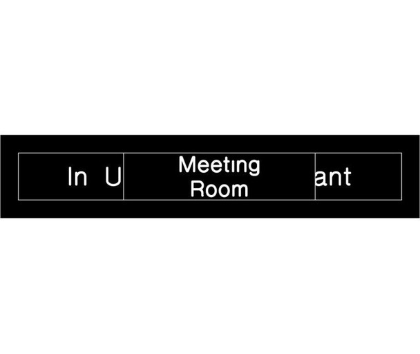 Engraved - Meeting Room In Use/Vacant - 2X10 - Black - 2Ply Plastic - EN304BK