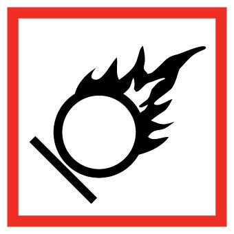 Ghs Label - Flame Over Circle - 4X4 - PS Vinyl - Pack of 5 - GHS401AP