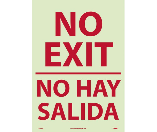 No Exit (Bilingual) - 20X14 - PS Glow - GL64PC