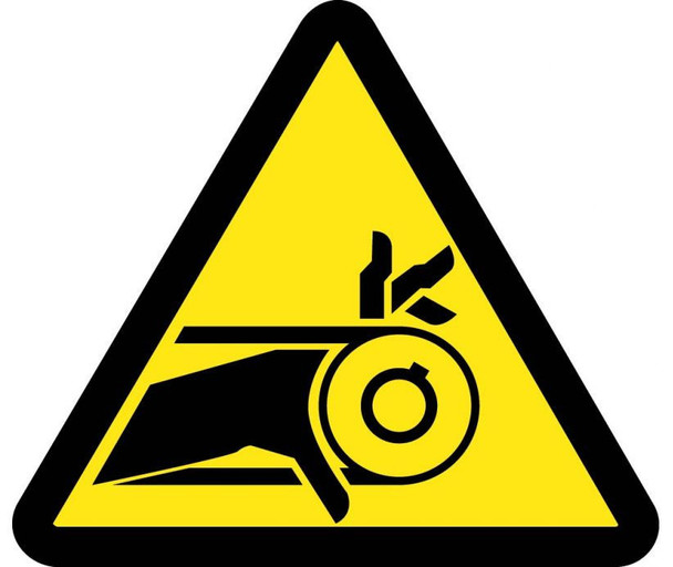 Label - Graphic For Belt Drive Entanglement Hazard - 2In Dia - PS Vinyl - ISO246AP