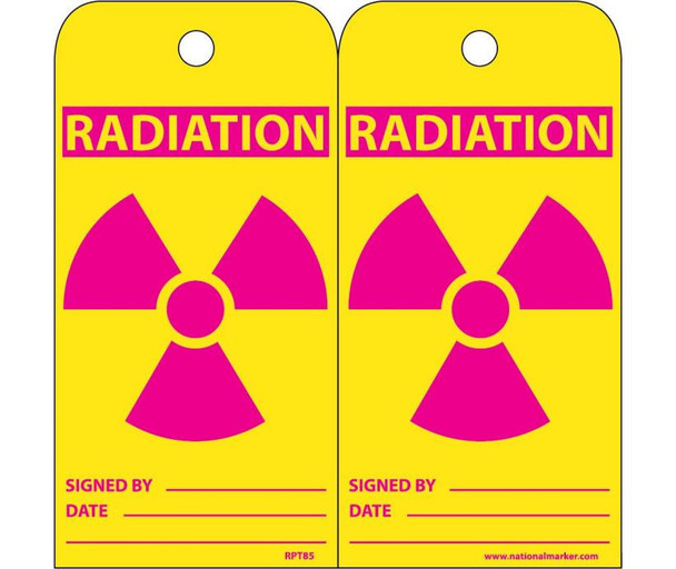 Tags - Radiation - 6X3 - Unrip Vinyl - Pack of 25 - RPT85