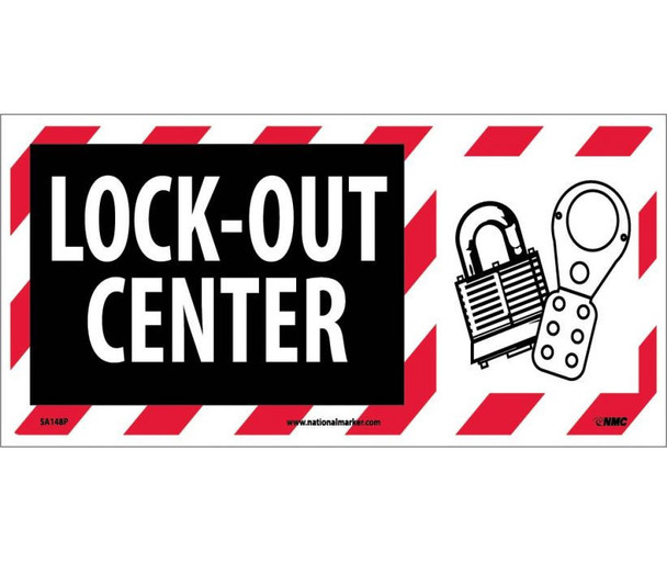 Lock Out Center (W/ Graphic) - 7X17 - PS Vinyl - SA148P