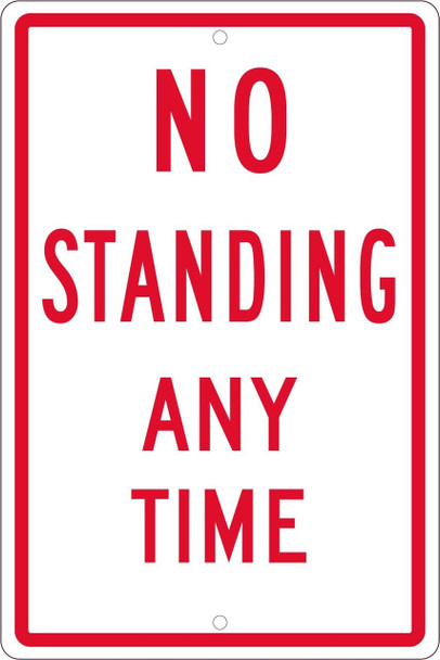 No Standing Anytime - 18X12 - .063 Alum - TM098H
