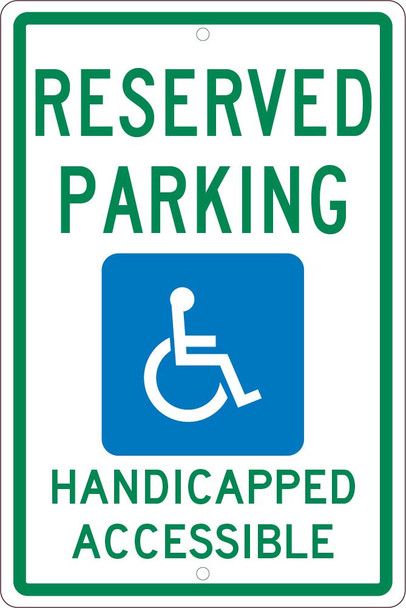 Reserved Parking Van Accessible -18X12 - .063 Alum Sign - TM197H