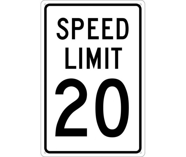 Speed Limit 20 - 18X12 - .040 Alum - TM20G