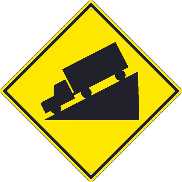 (Truck Decline Graphic)Sign - 30X30 - .080 Hip Ref Alum - TM256K