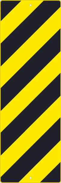 (Right Stripe Yellow Object Marker Graphic) Sign - 12X36 - .080 Hip Ref Alum - TM267K