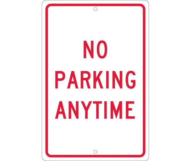 No Parking Anytime - 18X12 - .063 Alum - TM2H