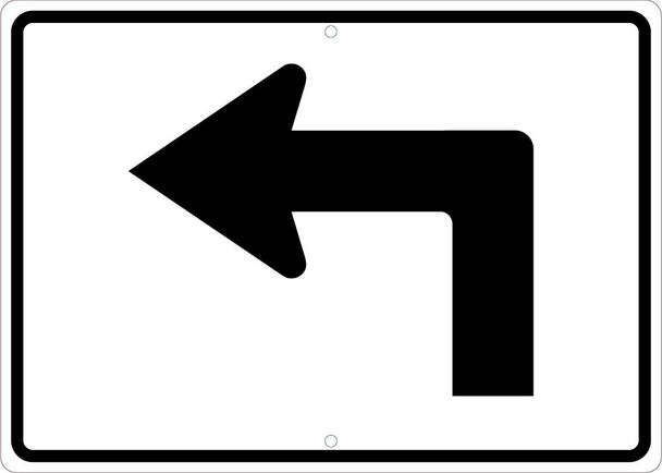 Advance Turn Arrow Left Sign -15X21 -.080 Hip Ref Alum - TM500K