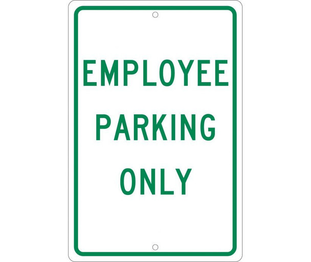 Employee Parking Only - 18X12 - .063 Alum - TM52H
