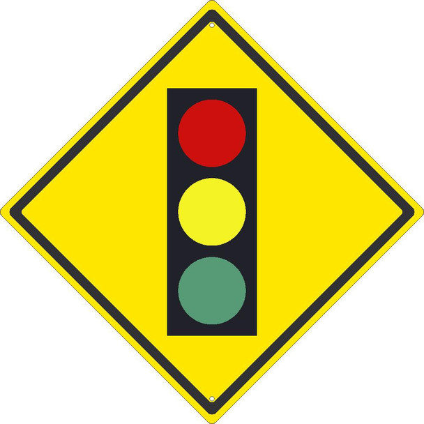 Intersection(Graphic Traffic Light) Sign - 24X24 -.080 Hip Ref Alum - TM612K