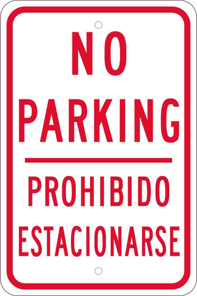 No Parking Prohibido Estacionarse - 18X12 - .080 Egp Ref Alum - TM98J
