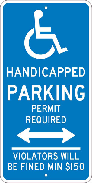 Reserved Parking Permit Required - 24X12 - .080 Ref Alum Sign - TMS309J
