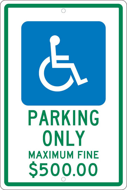 Parking Only -18X12 - .063 Alum Sign - TMS331H