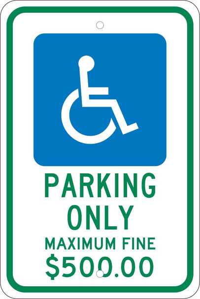 Parking Only - 18X12 - .080 Egp Ref Alum Sign - TMS331J