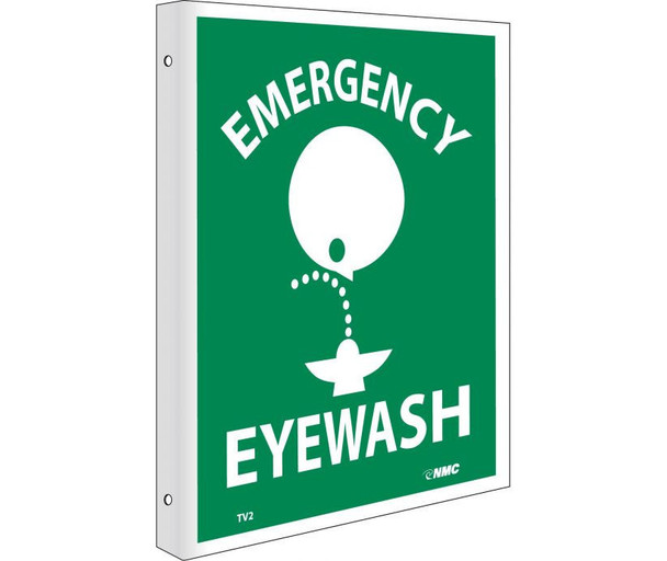 Emergency Eye Wash - Flanged - 10X8 - Rigid Plastic - TV2