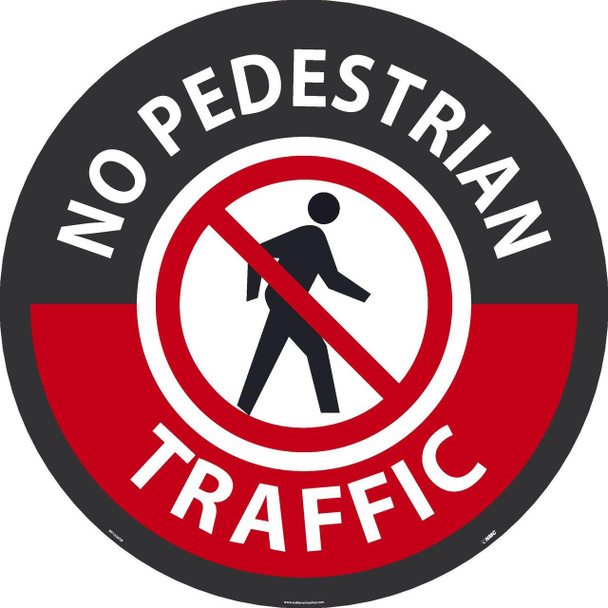 No Pedestrian Traffic Large Floor Sign -36" -Sportwalk - WF1236SW
