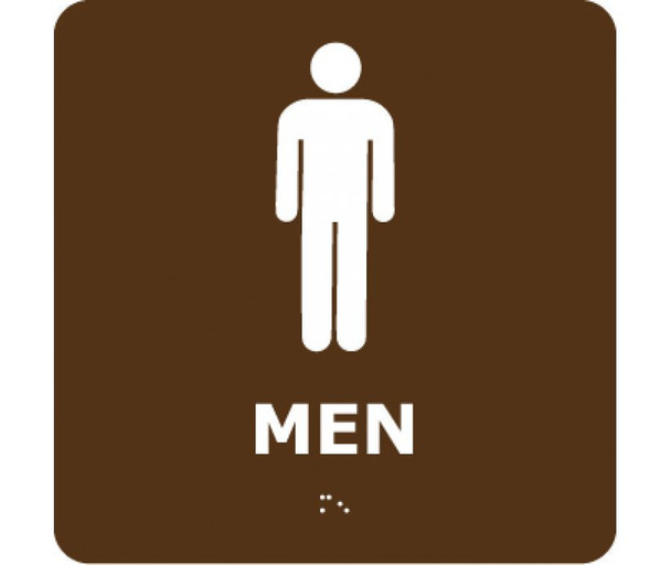 Ada Braille Men Brn 8X8