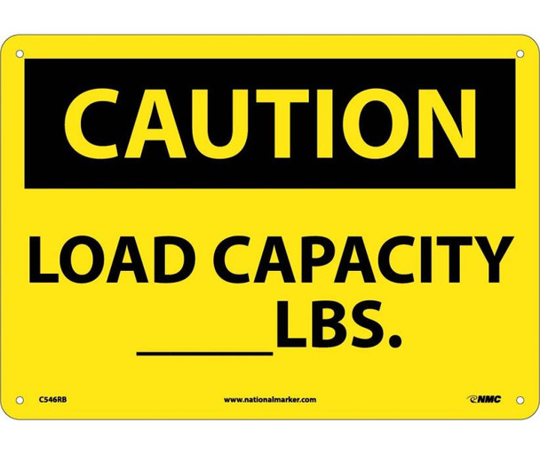 Caution Load Capacity__Lbs. 10X14 Rigid Plastic