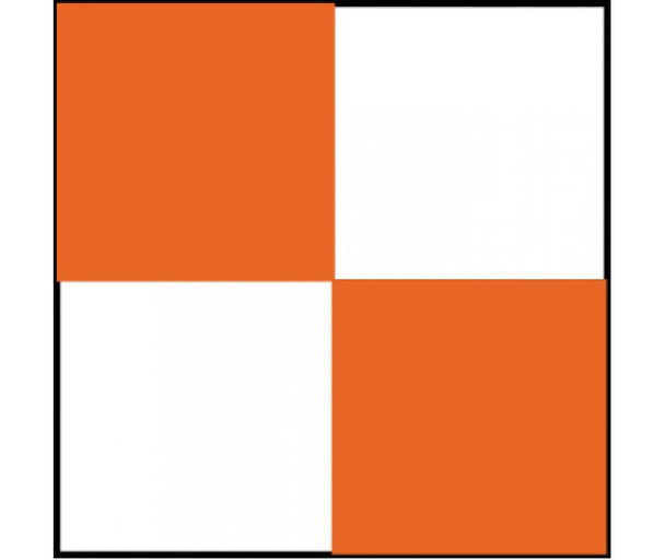 Tape Checkerboard Orange White 2X18 Yds