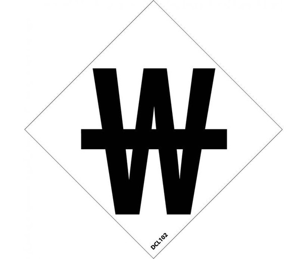 Nfpa  Label Symbol Use No Water 2" (5/Pk) Ps Vinyl