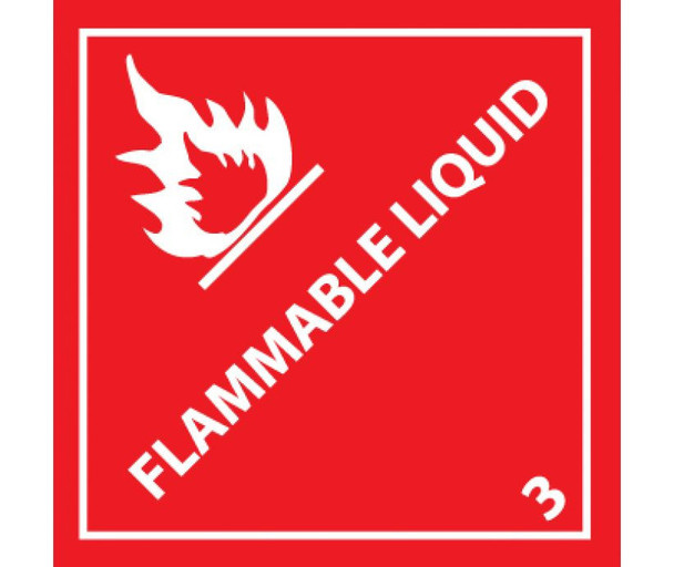 Dot Shipping Labels Flammable Liquid 3 4X4 Ps Paper 500/Rl
