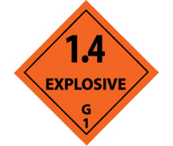 Dot Shipping Label 1.4G Explosive 1 4X4 Ps Vinyl 500/Roll
