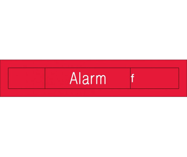 Engraved  Alarm On/Off  2X10 Red  2Ply Plastic