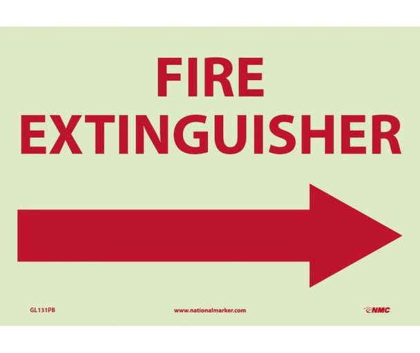 Fire Fire Extinguisher Right Arrow 10X14 Ps Vinylglow
