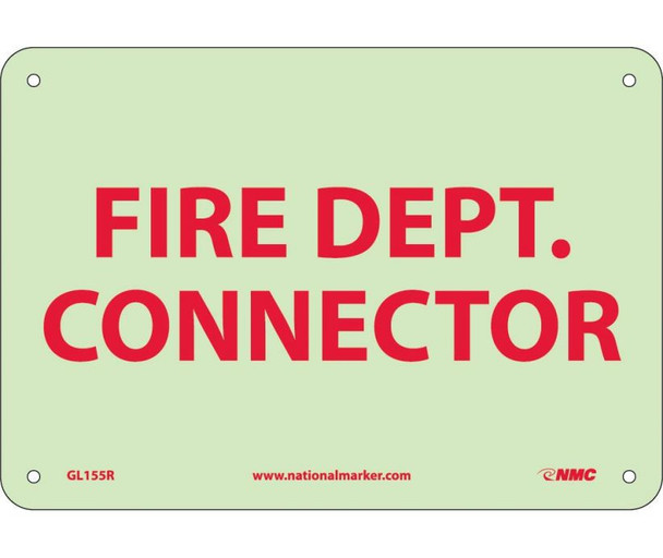 Fire Fire Dept. Connector 7X10 Rigid Plasticglow