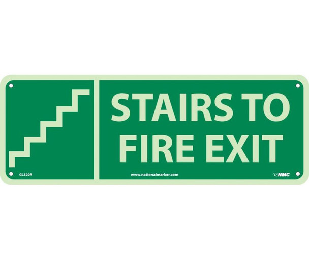 Stairs To Fire Exit  (W/ Graphic) 5X14 Glow Rigid
