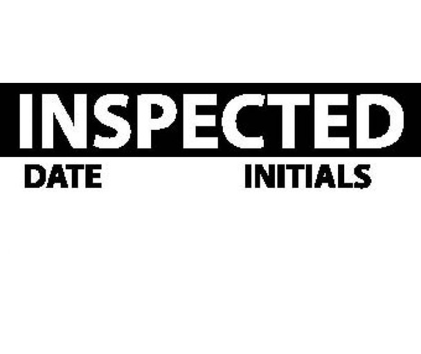 Inspection Label Inspected Blk/Wht 1X2 1/4 Ps Vinyl (27 Labels)