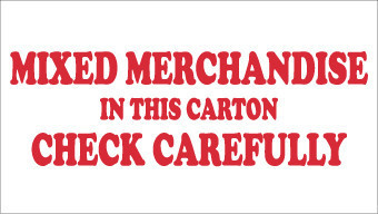 Labels Shipping And Packing Mixed Merchandise In The Carton Check Carefully 2.25X4 Ps Paper 500/Roll