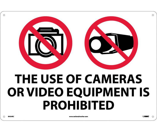 The Use Of Cameras Or Video Equipment Is Prohibited 14X20 Rigid Plastic