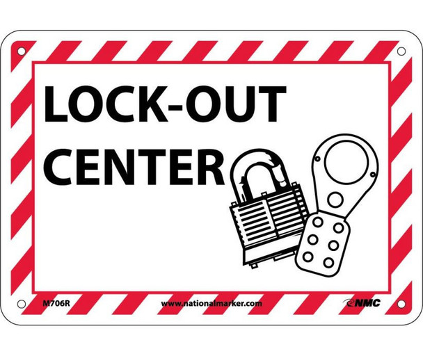 Lock-Out Center (W/Graphic) 7X10 Rigid Plastic