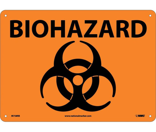 Biohazard (Symbol) 10X14 Rigid Plastic