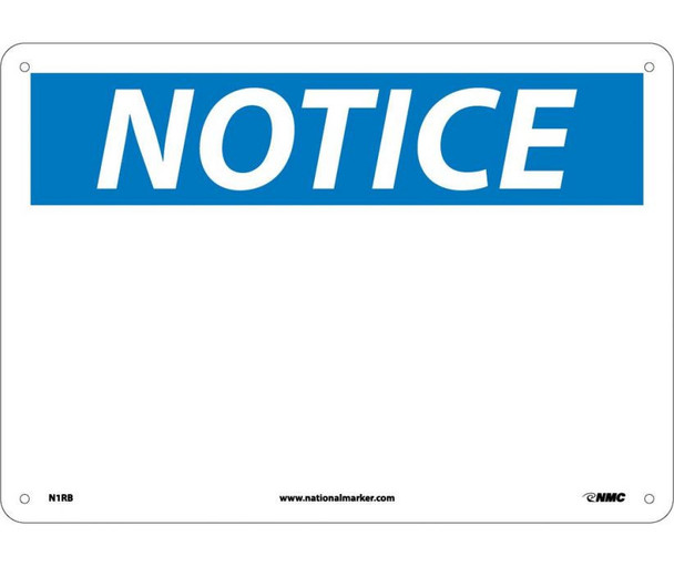 Notice (Heading Only) 10X14 Rigid Plastic