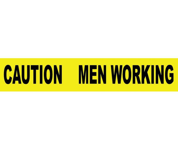 Tape Barricade Caution Men Working 3 Mil 3"X1000'