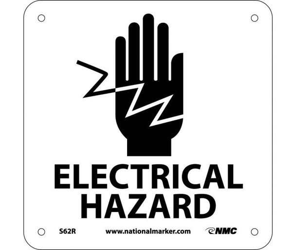 Electrical Hazard (W/ Graphic) 7X7 Rigid Plastic