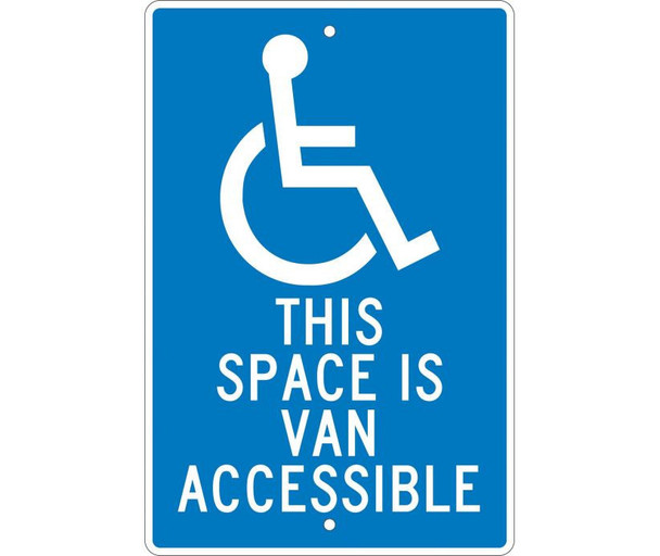This Space Is Van Accessible 18X12 .063 Alum