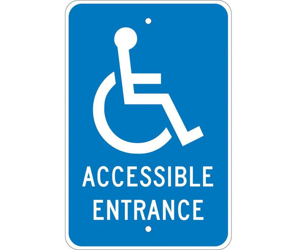 Graphic Accessible Entrance 18X12 .080 Egp Ref Alum