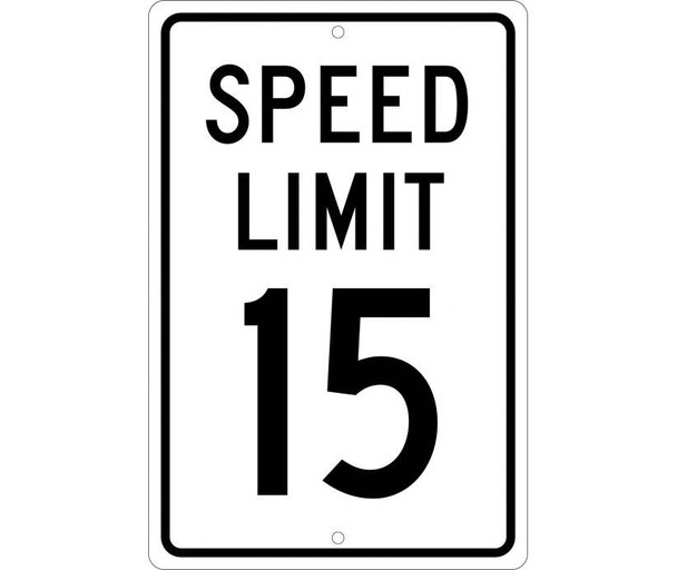 Speed Limit 15 18X12 .063 Alum