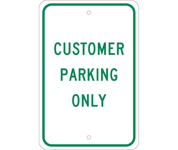 Customer Parking Only 18X12 .080 Egp Ref Alum
