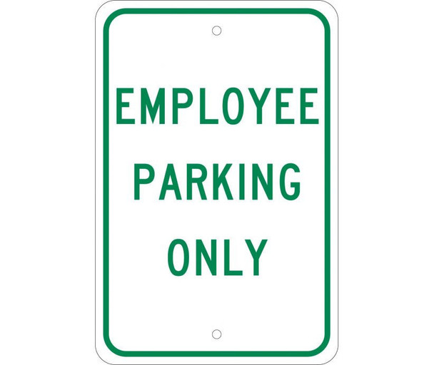 Employee Parking Only 18X12 .080 Egp Ref Alum
