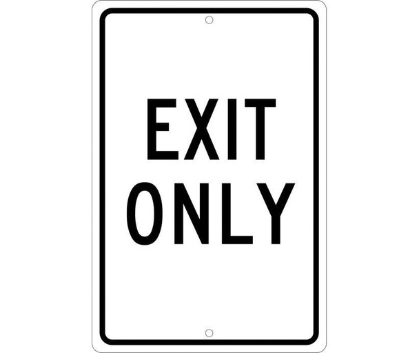 Exit Only 18X12 .080 Hip Ref Alum