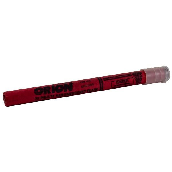 Orion Red Safety Flares, 20-Minute, No Spike/No Stand, Red, 72