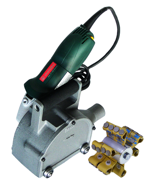 Heavy Duty 2 1/4 inch Rotopeen Electric Shrouded Power Tool Kit With C Flap Assembly